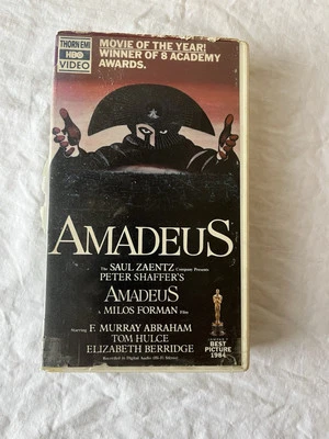 Amadeus VHS 1985 1st Release Thorn EMI HBO Video Cut Box - Image 1 of 4
