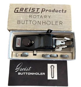 1956 GREIST™ Rotary BUTTONHOLER with Templates and Manual in Original Box - Picture 1 of 1