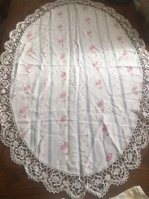 ancien nappe chemin table dentelle  motifs  Floral dèbut 20 siècle - Photo 1/4
