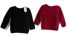 2 Pk Cat & Jack Toddler Boys Size 2T Quilted Fleece Crew Sweatshirt Black/Berry