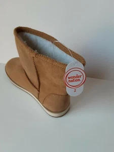 Very Cute Girl's  Faux Fur "Wonder Nation" Boots Size 2 (Brand New) - Picture 1 of 6