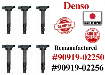 Remanufactured DENSO 6x Ignition Coils 06-22 For LEXUS 2.5 3.5 5.7L I4 V6 V8 - Image 1 of 2