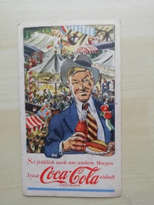 Trink Coca Cola eiskalt Sei fröhlich auch am andern Morgen - Werbekarte ca. 1930 - Bild 1 von 4