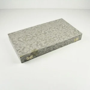 Vintage Besteckkasten - Schlangenhaut Optik / Imitat - alter leerer Kasten - Picture 1 of 7