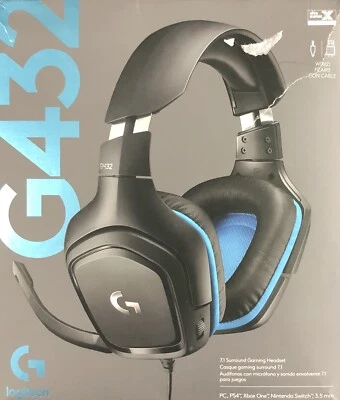 Logitech G432 DTS X 7.1 Surround Sound Wired PC Gaming Headset - READ DETAILS!! - Image 1 of 3