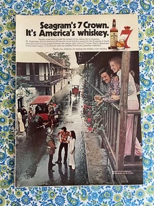 Vintage 1973 Seagram’s 7 Crown Print Ad America’s Whiskey St. Augustine - Picture 1 of 7