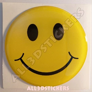 Pegatina Emoticono Sonrisa Sonreir Emoji Adhesivo Relieve Coche Moto Tablet 3D - Imagen 1 de 3