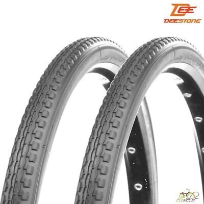 2 COPERTONI 24 X 1 3/8 PNEUMATICI 37-540 GOMME SEDIA A ROTELLE CARROZZINA BICI  - Immagine 1 di 4