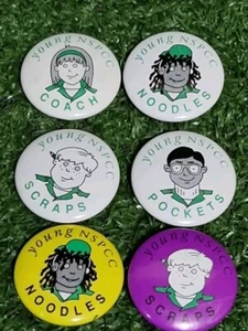 Lote de 6 insignias de alfileres de botones para niños jóvenes Nspcc de colección en muy buena condición - Imagen 1 de 8