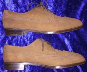 Crockett & Jones “Duke” Brown Suede Brogue Dress Shoes Uk 9 E Us 10 Northampton - Picture 1 of 10