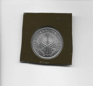 Djibouti 1 Franc 1977 K20 Waterbuck Antelope & Coat of Arms Minted in France - Picture 1 of 2
