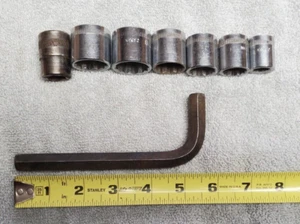 1/2" Allen Hexagon Wrench With Seven Sockets Used Unbranded - Picture 1 of 4