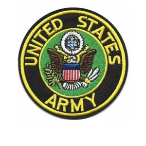 US ARMY IRON ON PATCH 3" Embroidered Applique United States Military Round USA - Picture 1 of 2