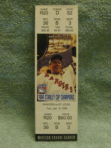 1994-95 New York Rangers Unused Ticket vs St. Louis Blues [Jan. 1995] mint