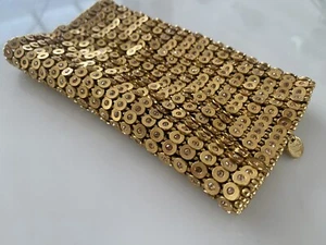 Philippe Audibert Extra large Gold Plated & Swarovski Cuff Unworn Rare Item - Picture 1 of 6