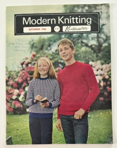 Knitmasters Modern Knitting Magazine September 1966 Vintage Knitting RARE FIND - Picture 1 of 2