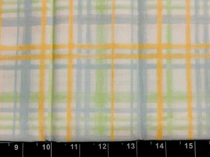 Tina Scrap 9"x21" Garden Plaid Spring Easter Pastel Stripes Lines Cotton Fabric - Picture 1 of 1