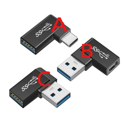 OTG Adapter USB 3.1 Type C To USB 3.0 Male Female Converter Angle Connector Plug - Image 1 of 4