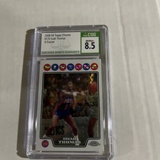 ISIAH THOMAS 2008-09 TOPPS CHROME X-FRACTOR  239/288 Csg 8.5