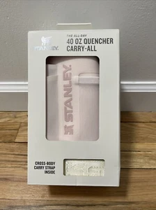 Stanley The All Day 40 OZ Quencher Carry All ROSE QUARTZ - NEW In Hand Crossbody - Picture 1 of 1