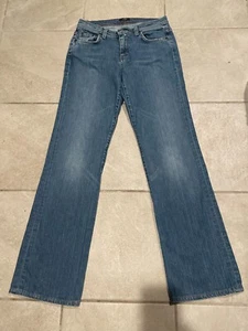 VTG J. Crew Jeans Y2K Bootcut Wide Leg Denim Womens 30x32 Mid Rise Stretch - Picture 1 of 5