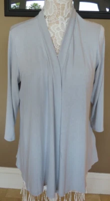 Suéter Cárdigan Tejido Style & Co Petite Talla PXL Gris Frente Abierto Mezcla Poliéster Foto 1 de 4