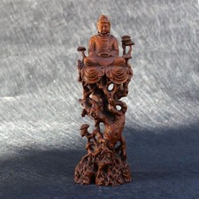 Superb Chinese Old Boxwood Boutique Hand Carved Sakyamuni Buddha statue