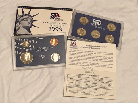 1999 & 2001 Proof sets 30 total 15 each bargain priced to sell quickly Cover