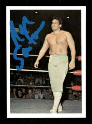 1988 Wonderama NWA 62 Ricky Santana signed auto blue ink 01 BNDR - Image 1 of 2