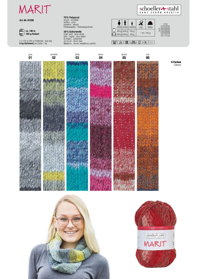 ABVERKAUF!! Schoeller & Stahl Marit 100g Farbverlaufsgarn Loop Stricken Wolle - Bild 1 von 1