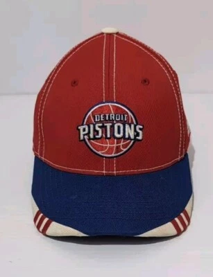 底特律活塞阿迪达斯青年弹性帽红色蓝色 NBA — 第 1/4 张图片