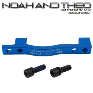 Ultralight Disc Brake Adapter Front 203mm POST PM Fork to PM Brake Caliper BLUE - Picture 1 of 3