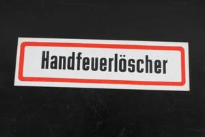 Hinweisschild Schild Feuerwehr Handfeuerlöscher Kennzeichnung 26,3cm x 7,5cm - Bild 1 von 6