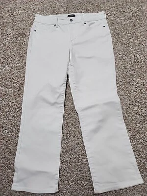 NYDJ Marilyn Capri Str Womens 6T Optic White Lift X Tuck 32x26 - Image 1 of 4