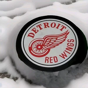 DETROIT RED WINGS NHL VINTAGE OFFICIAL PUCK MADE IN CANADA 🇨🇦 VICEROY MFG. - Bild 1 von 8