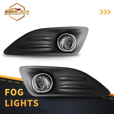Black Clear Fog Lights for 2014-2019 Ford Fiesta Projector Driving Lamp Switch - Image 1 of 4