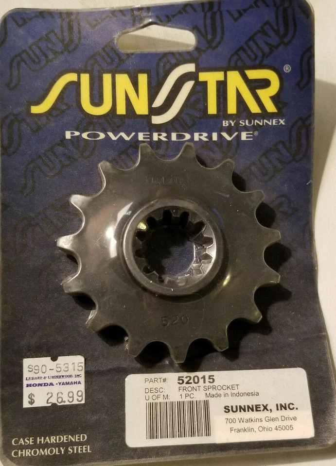 Piñón delantero de acero Honda CBR600 15T 1987 - 1996 CBR600 Sunstar - 52015 Foto 1 de 2