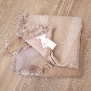 Maurices NWT Plaid Blanket Scarf - Tan & Taupe - Cozy & Stylish - Picture 1 of 4