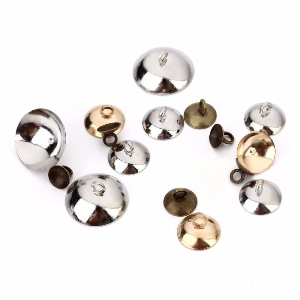 Pearl Pendant Connectors Bail Cap Beads DIY Jewelry Makings Findings 50Pcs/Lot - Image 1 of 4