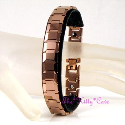 Magnetisch Wolfram Arthritis Schmerzlinderung, Bio Heilung, Bronze Braun Armband - Bild 1 von 4