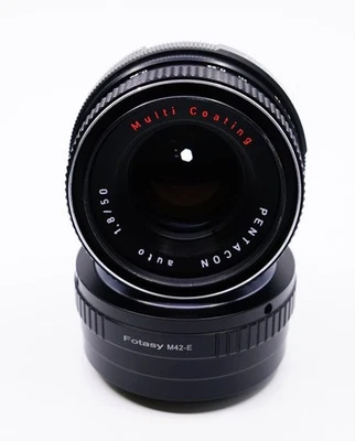 Lente Pentacon Auto Multi Recubrimiento 50mm f1.8 M42 con Adaptador Sony E NEX "Leer"  Foto 1 de 4