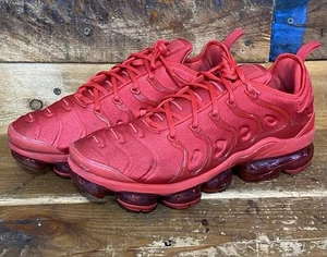 Talla 11.5 - Nike Air VaporMax Plus Triple Rojo CW6973-600 Tenis Zapatos Entrenamiento - Imagen 1 de 10