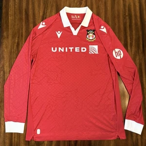 Camiseta de fútbol local Macron Wrexham AFC 2025 manga larga para hombre XXL - Imagen 1 de 6
