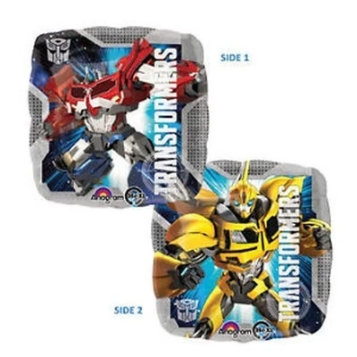 Transformers Cuadrado 18 Pulgadas Diseño 2 Caras Lámina Globo Cumpleaños Fiesta Decoración Foto 1 de 2