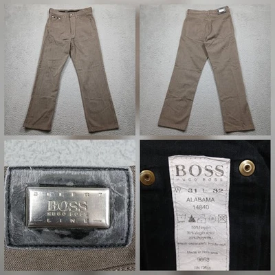 Hugo Boss Alabama Pants Men's 31x32 Brown Wool Blend Select Line - Image 1 of 4