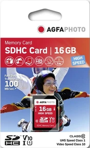 AGFA SDHC Card 16GB Class10 V10 UHS-I U1 High Speed 100MB/s 10426 NEU 005-162 - Bild 1 von 1
