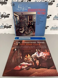 CHRISTMAS MUSIC SONG NAT KING COLE LIVING VOICES SING (2) VINYL ALBUM RECORD LOT - Imagen 1 de 6
