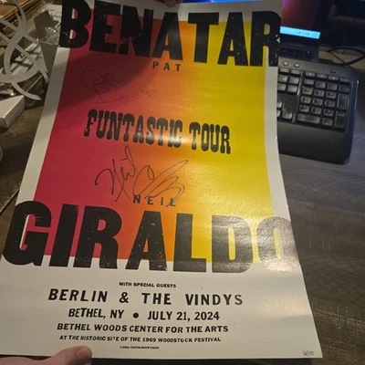 Pat Benatar and Neil Giraldo Autographed "Funtastic Tour"  poster 16/100 - Image 1 of 4