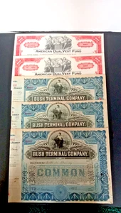 VINTAGE ( 5 ) STOCK CERTIFICATES  1920"S -  1970'S - Picture 1 of 13
