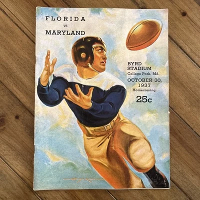 *RARE* Florida vs. Maryland Official Football Game Program October 30, 1937 - Image 1 of 4